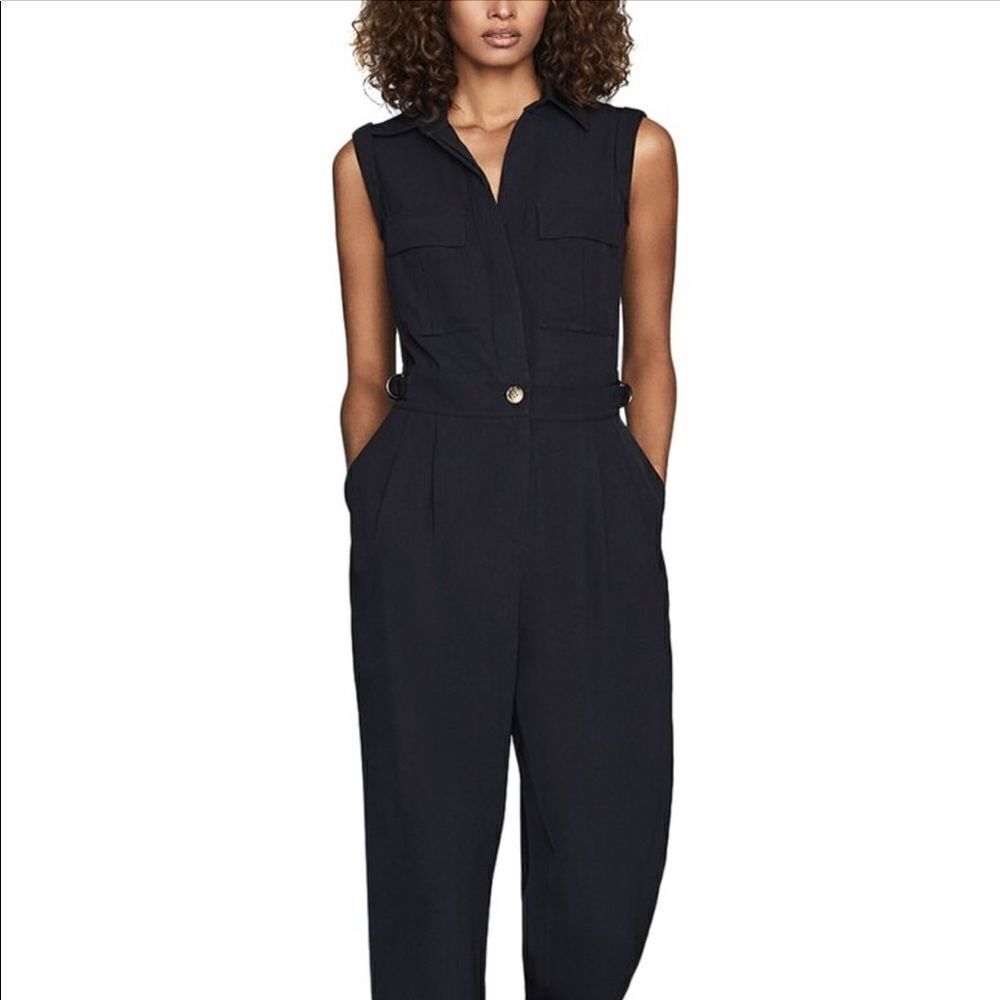 Reiss Abella Utility Sleeveless Jumpsuit In Navy - Picture 2 of 12